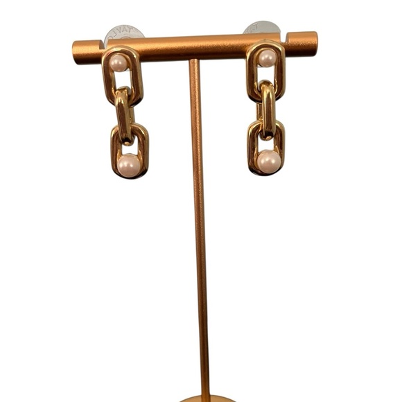 Ann Taylor Jewelry - Ann Taylor Gold and Cream Link Earrings